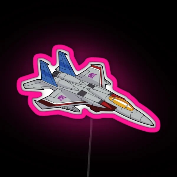 Starscream Led Check Out The Deceptijets Pillow RGB Neon Sign