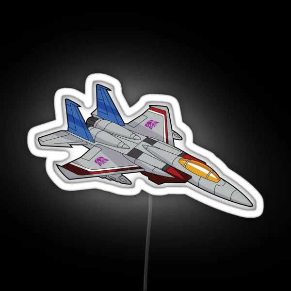 Starscream Led Check Out The Deceptijets Pillow RGB Neon Sign