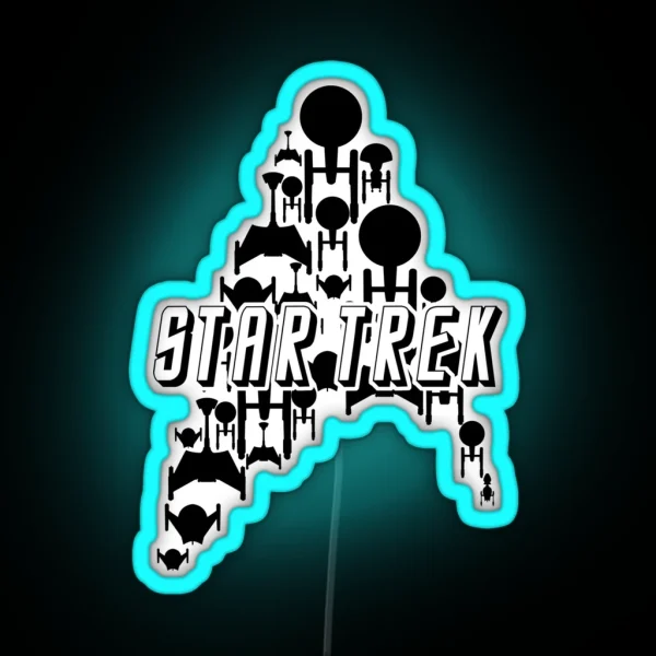 Starship Trek Black Variant RGB Neon Sign