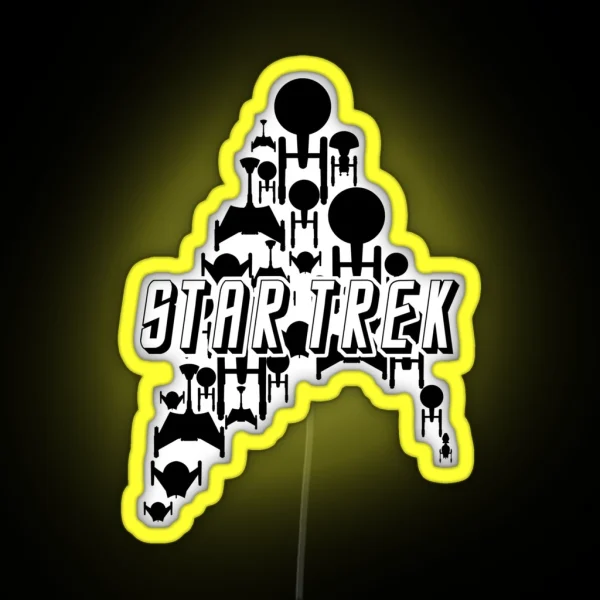 Starship Trek Black Variant RGB Neon Sign