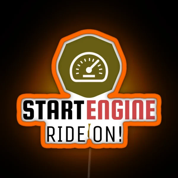 START ENGINE RIDE ON RGB Neon Sign