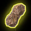 A skein of Loaghtan wool with a neon yellow glow, lit up like a sign.