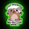 Neon sign with colorful, hand-drawn illustrations of dogs in positive poses, surrounded by encouraging phrases.