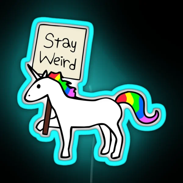 Stay Weird Unicorn RGB Neon Sign