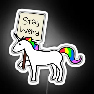 Stay Weird Unicorn RGB Neon Sign