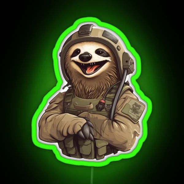 Stealth Sloth Tactical Led RGB Neon Sign