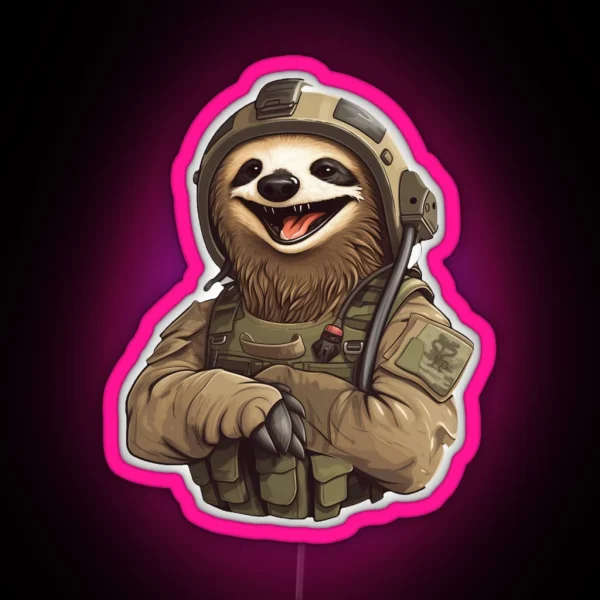 Stealth Sloth Tactical Led RGB Neon Sign