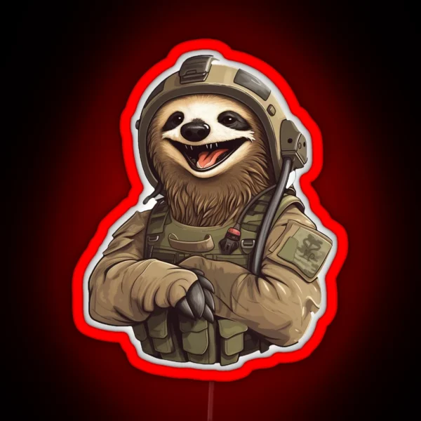 Stealth Sloth Tactical Led RGB Neon Sign