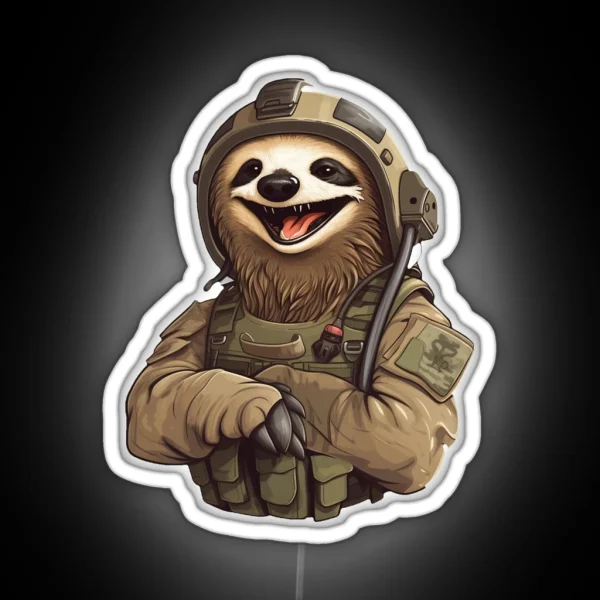 Stealth Sloth Tactical Led RGB Neon Sign