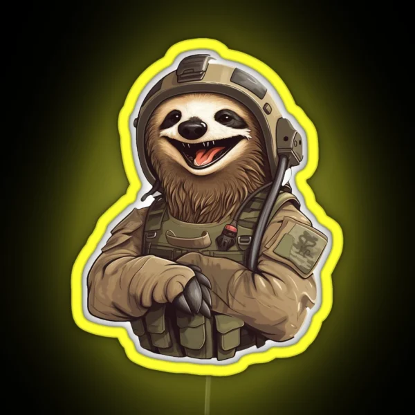 Stealth Sloth Tactical Led RGB Neon Sign