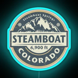 Steamboat Springs Colorado RGB Neon Sign