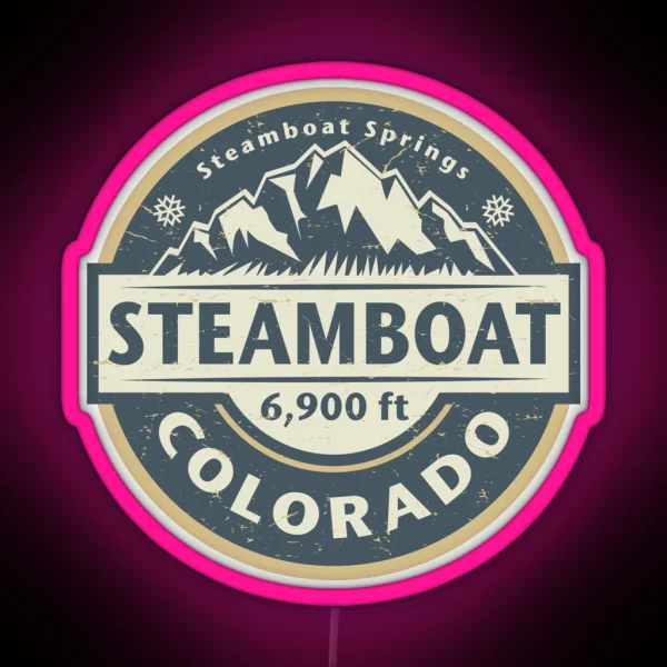 Steamboat Springs Colorado RGB Neon Sign