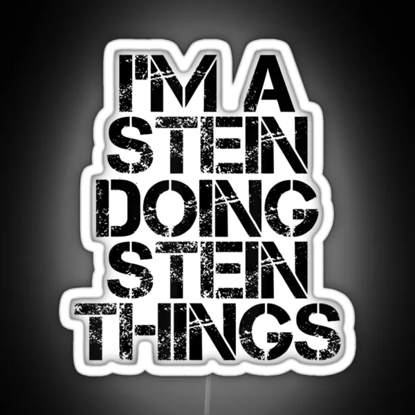 STEIN Funny Surname Family Tree Birthday Reunion RGB Neon Sign