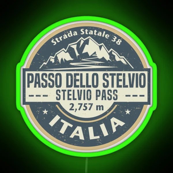 Stelvio Pass Italy RGB Neon Sign