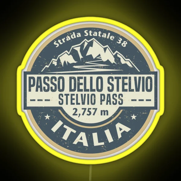 Stelvio Pass Italy RGB Neon Sign