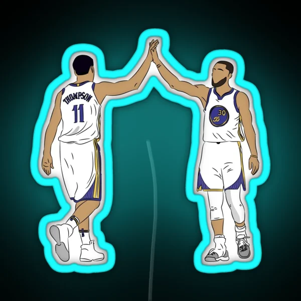 Steph Curry And Klay Thompson RGB Neon Sign