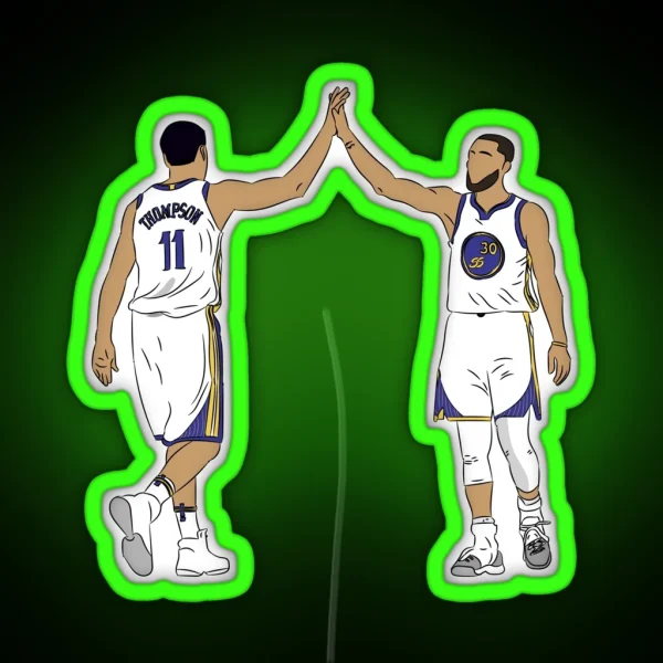 Steph Curry And Klay Thompson RGB Neon Sign
