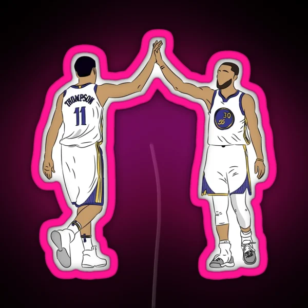 Steph Curry And Klay Thompson RGB Neon Sign
