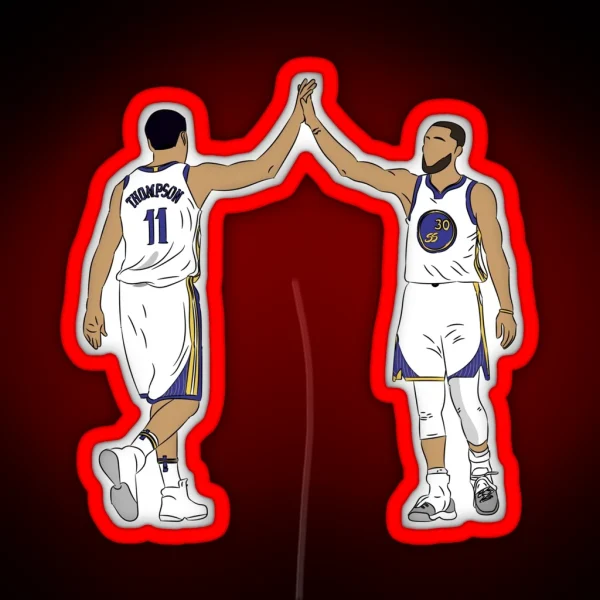 Steph Curry And Klay Thompson RGB Neon Sign