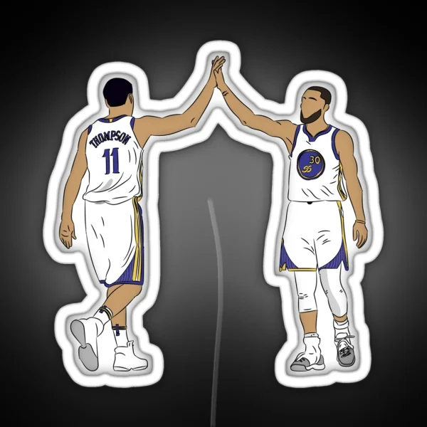 Steph Curry And Klay Thompson RGB Neon Sign