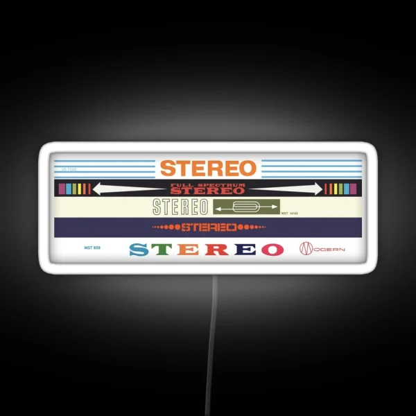 Stereo Collection Vintage Label Graphics RGB Neon Sign