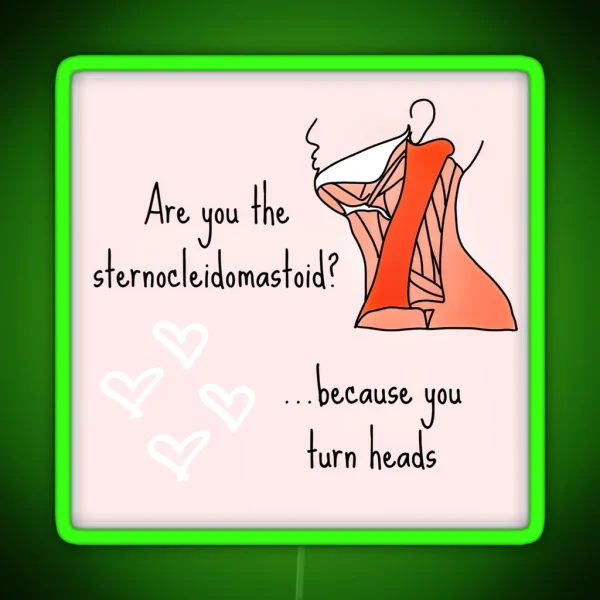Sternocleidomastoid Pun RGB Neon Sign