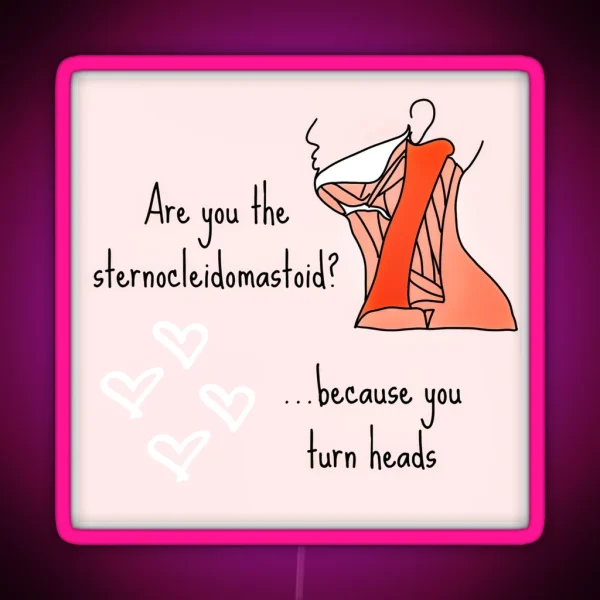 Sternocleidomastoid Pun RGB Neon Sign