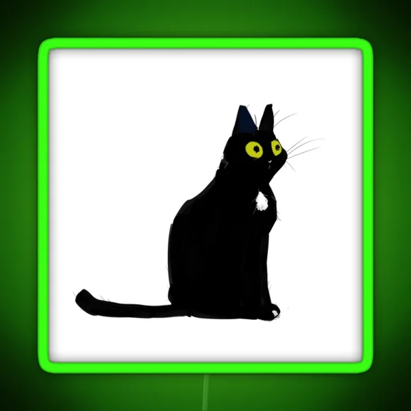 Steve The Black Cat RGB Neon Sign