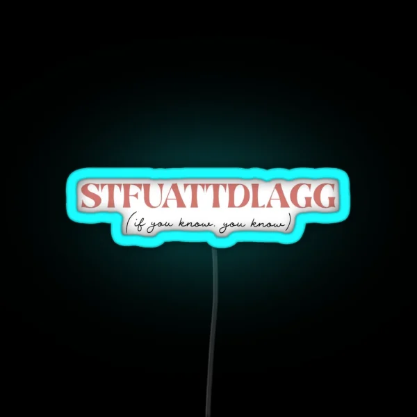 STFUATTDLAGG If You Know You Know RGB Neon Sign