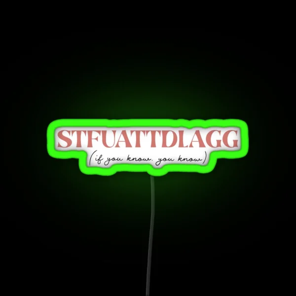 STFUATTDLAGG If You Know You Know RGB Neon Sign