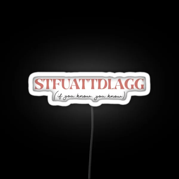 STFUATTDLAGG If You Know You Know RGB Neon Sign