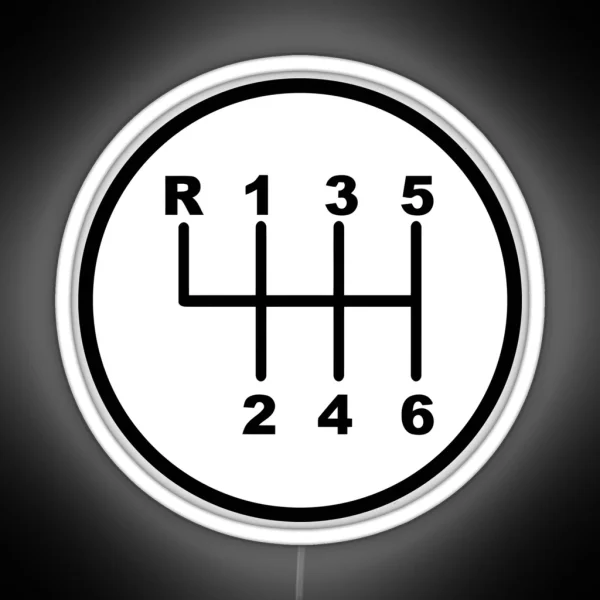 Stick Shift 6 Gear RGB Neon Sign
