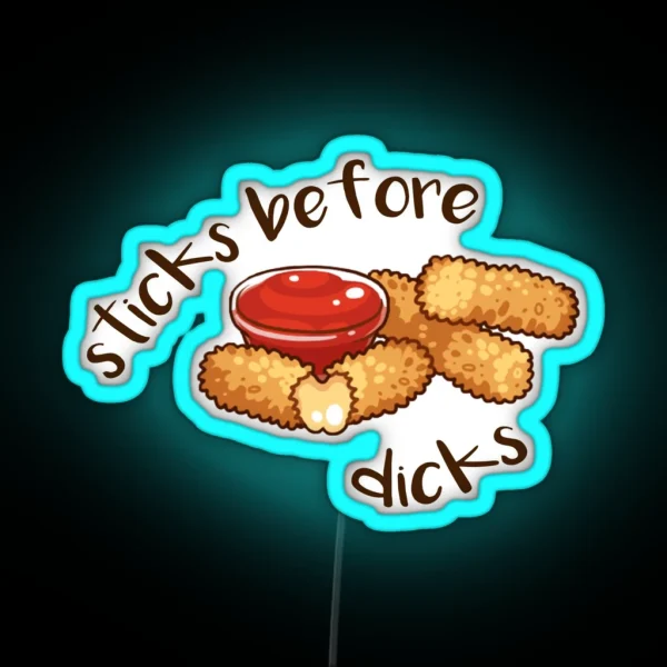 Sticks Before Dicks RGB Neon Sign