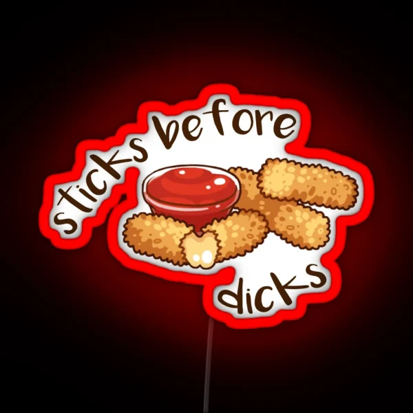 Sticks Before Dicks RGB Neon Sign