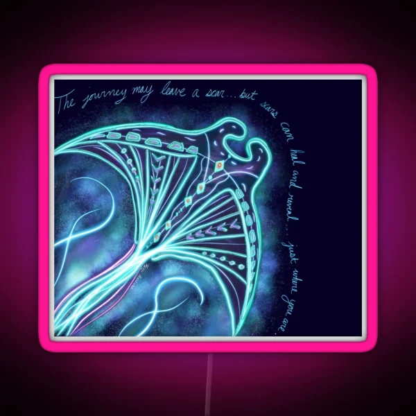 Sting Ray Art RGB Neon Sign