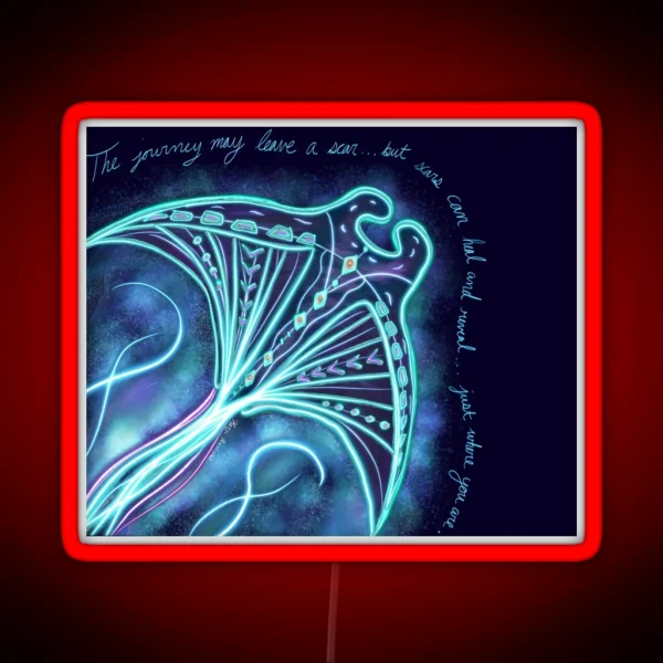 Sting Ray Art RGB Neon Sign