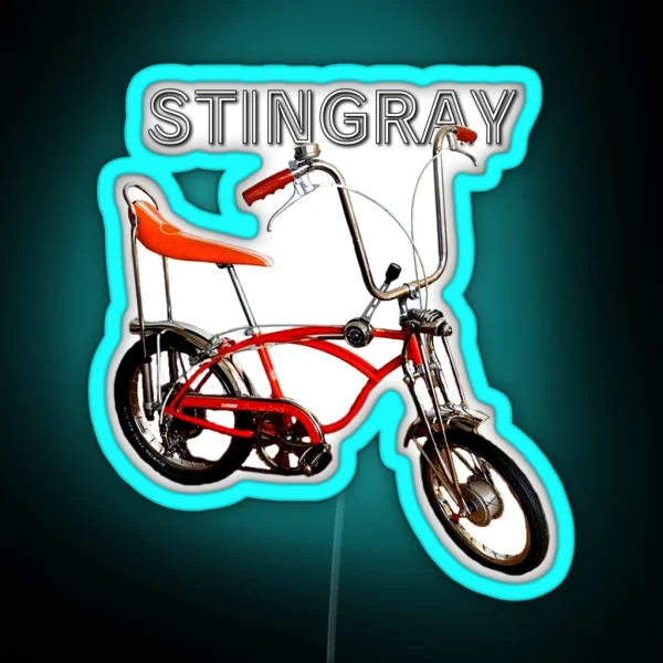 Stingray Krate Bicycle Vintage Stick Shift RGB Neon Sign