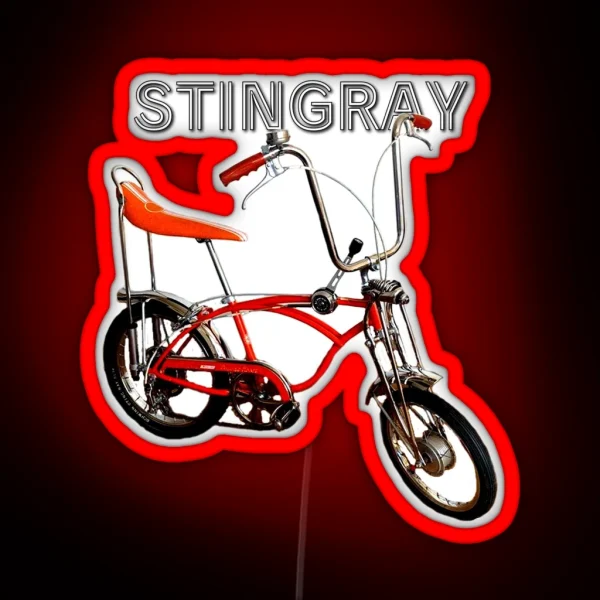 Stingray Krate Bicycle Vintage Stick Shift RGB Neon Sign