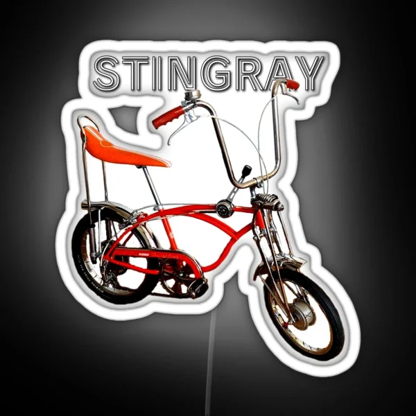 Stingray Krate Bicycle Vintage Stick Shift RGB Neon Sign