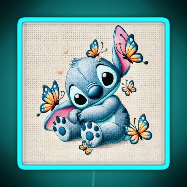 Stitch Adorable Baby RGB Neon Sign