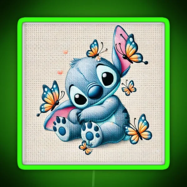 Stitch Adorable Baby RGB Neon Sign