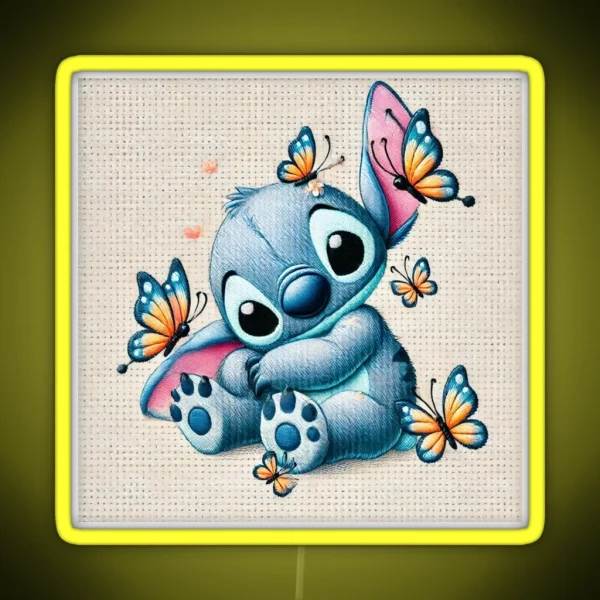 Stitch Adorable Baby RGB Neon Sign