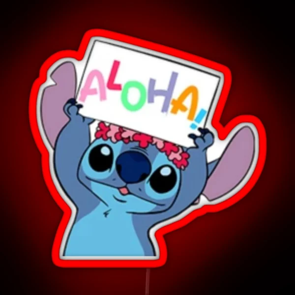 Stitch Aloha RGB Neon Sign