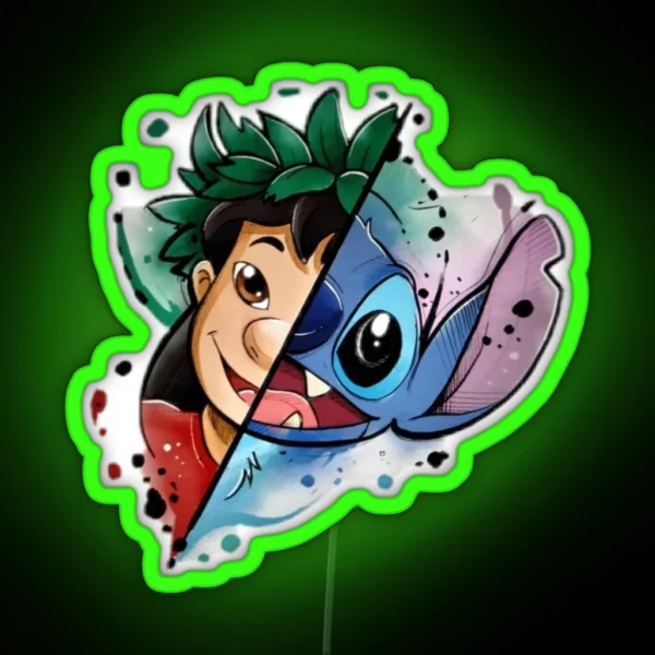Stitch And Lilo RGB Neon Sign