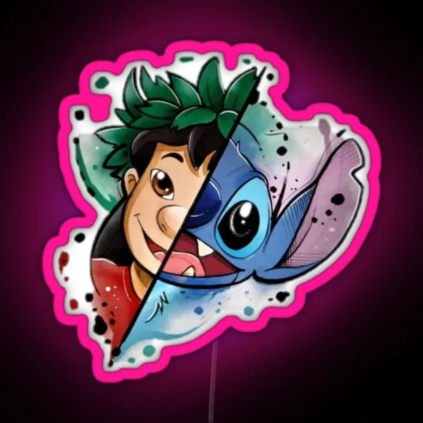 Stitch And Lilo RGB Neon Sign