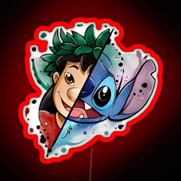 Stitch And Lilo RGB Neon Sign