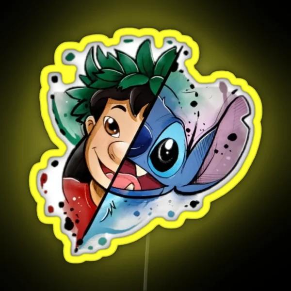 Stitch And Lilo RGB Neon Sign