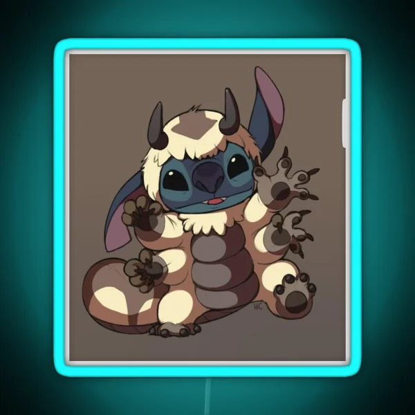 Stitch Appa RGB Neon Sign