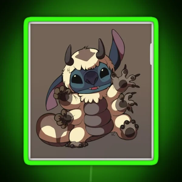 Stitch Appa RGB Neon Sign