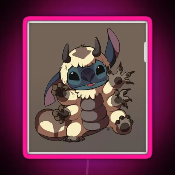 Stitch Appa RGB Neon Sign